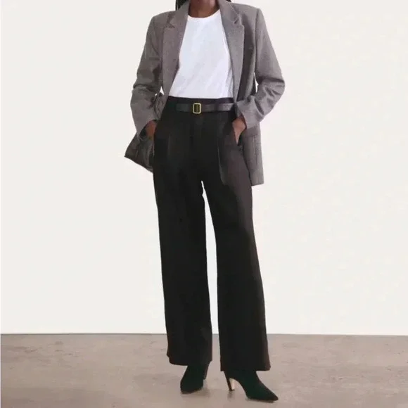 NWT Everlane Black Way High Drape Pant size 4 - Picture 5 of 9